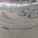 拉萨 芝麻白异形坐凳，自然面光面弧形加工