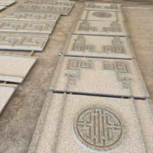 拉萨 白麻花岗岩外墙立面雕刻板