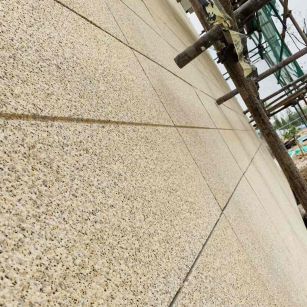 拉萨 黄金麻花岗岩荔枝面外墙干挂石材效果示例