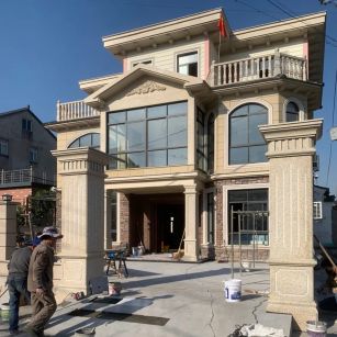 拉萨 黄金麻花岗岩荔枝面别墅外墙干挂私家专属