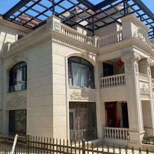 拉萨 黄金麻花岗岩荔枝面别墅外墙干挂