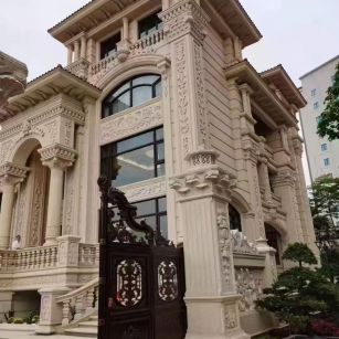 拉萨 黄金麻花岗岩别墅外墙干挂效果展示