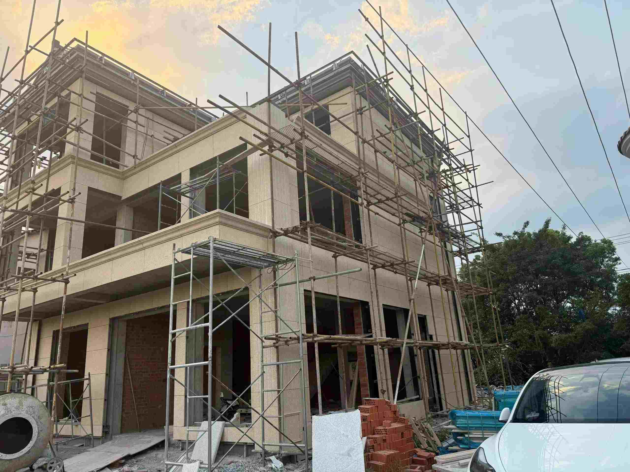 拉萨 黄金麻荔枝面花岗岩外墙干挂