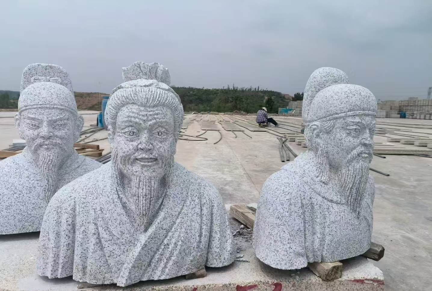 拉萨 白麻花岗岩石材人物立体雕刻