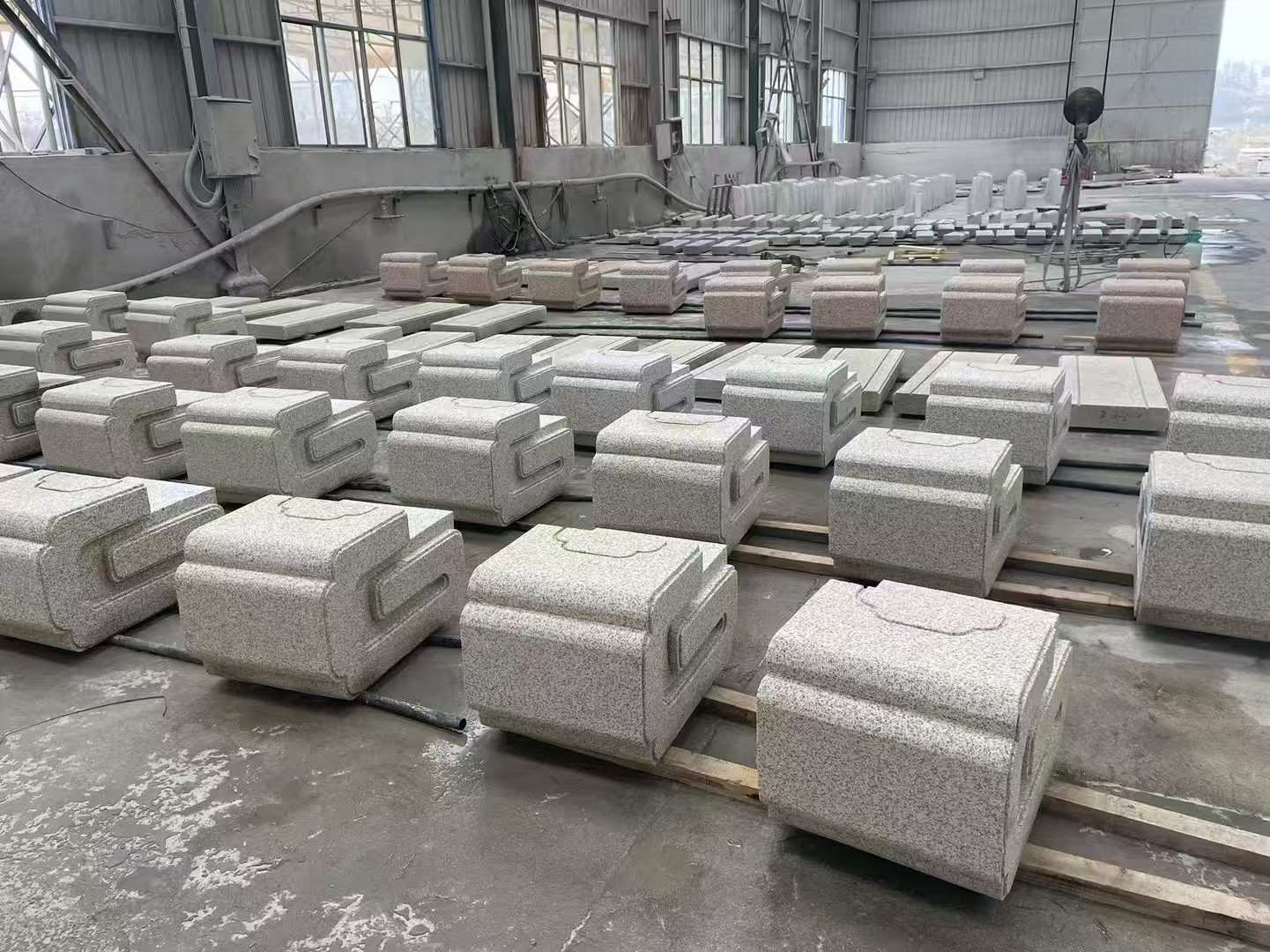 拉萨 白麻花岗岩异形加工-石凳，坐凳