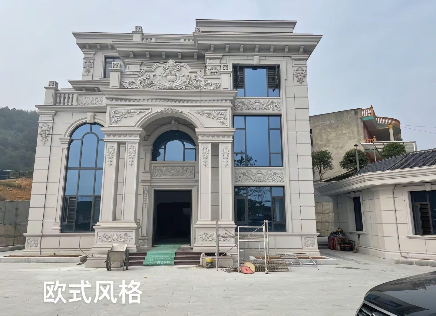 拉萨 白麻花岗岩别墅外墙干挂