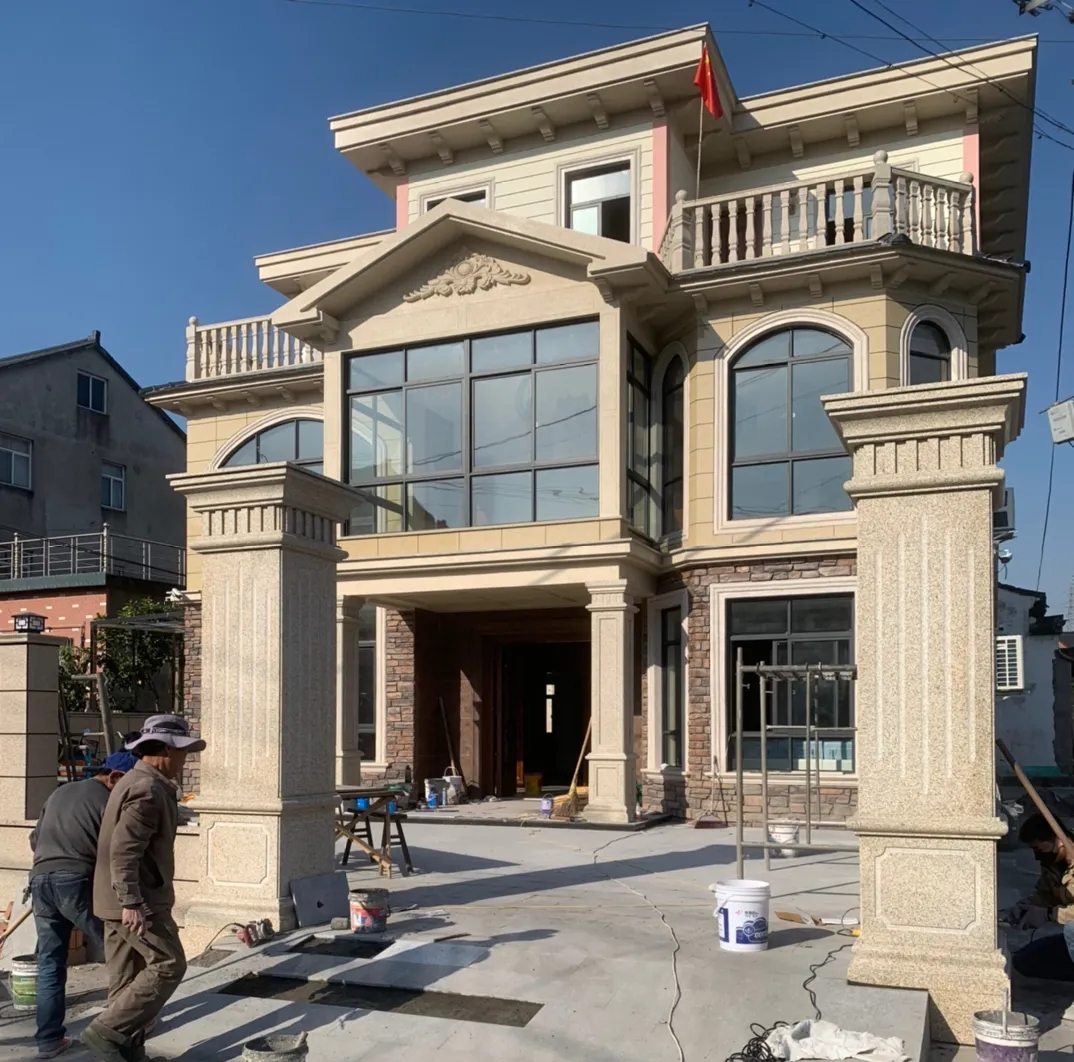 拉萨 黄金麻花岗岩荔枝面别墅外墙干挂私家专属