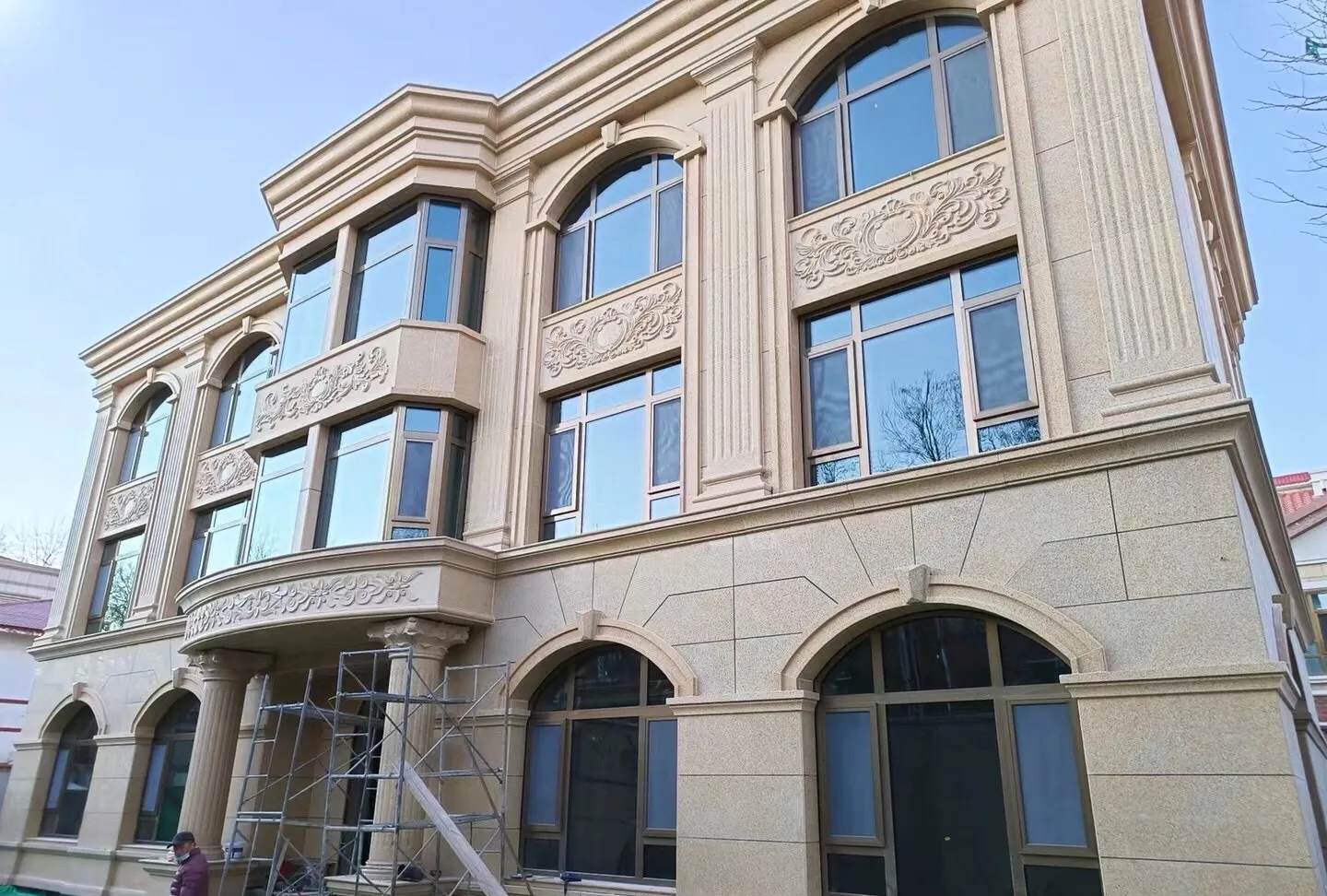 拉萨 黄金麻花岗岩别墅外墙干挂